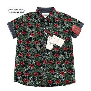 NEW Craft + Flow Voyage Sz 5 Tropical Floral Button Down Shirt